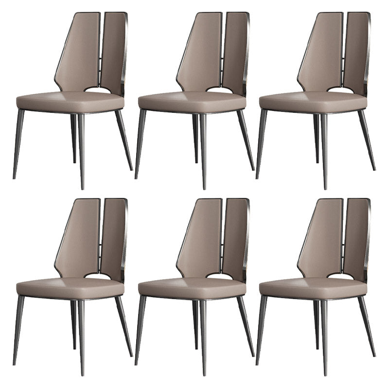 Küche Glam Dining Armless Stuhl Wingback Metallbeinseitenstuhl