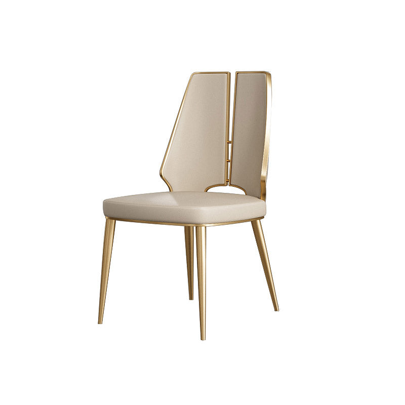 Küche Glam Dining Armless Stuhl Wingback Metallbeinseitenstuhl