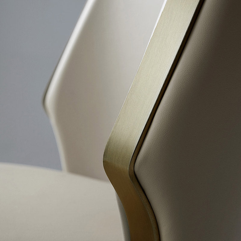 Küche Glam Dining Armless Stuhl Wingback Metallbeinseitenstuhl