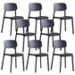 Open Back Dining Side Chair Contemporary Plastic Armless Dining Chair