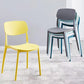 Open Back Dining Side Chair Contemporary Plastic Armless Dining Chair