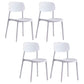 Open Back Dining Side Chair Contemporary Plastic Armless Dining Chair