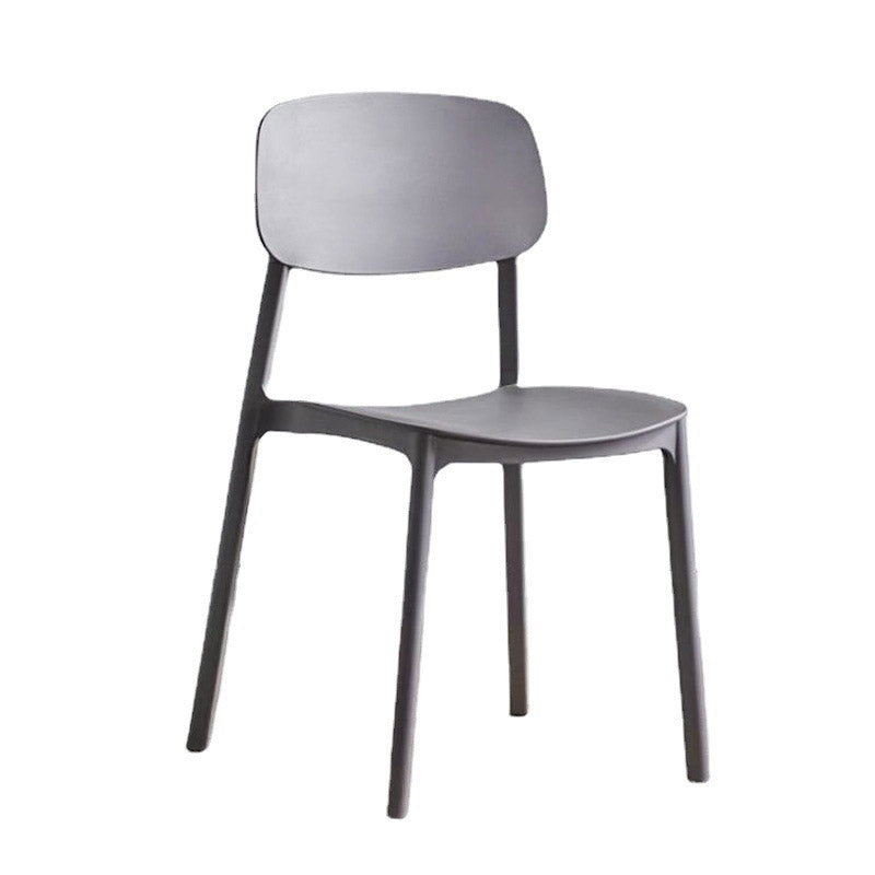 Open Back Dining Side Chair Contemporary Plastic Armless Dining Chair