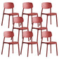 Open Back Dining Side Chair Contemporary Plastic Armless Dining Chair