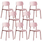 Open Back Dining Side Chair Contemporary Plastic Armless Dining Chair