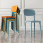 Open Back Dining Side Chair Contemporary Plastic Armless Dining Chair