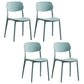 Open Back Dining Side Chair Contemporary Plastic Armless Dining Chair
