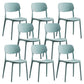Open Back Dining Side Chair Contemporary Plastic Armless Dining Chair