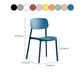 Open Back Dining Side Chair Contemporary Plastic Armless Dining Chair