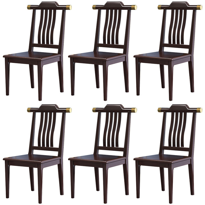 Traditional Armless Dining Room Chair Home Solid Wood Dining Chair