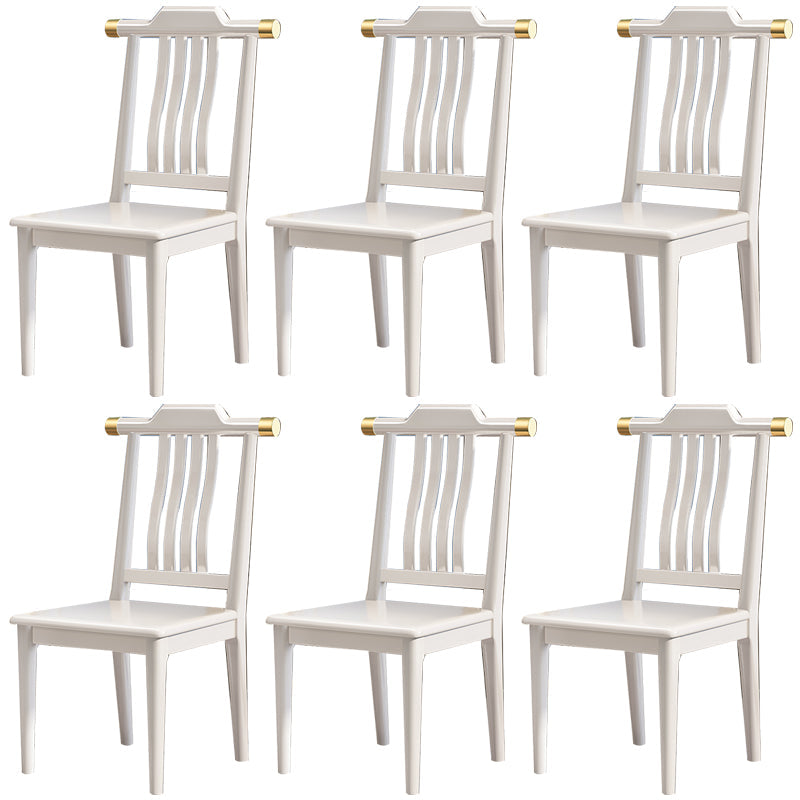 Traditional Armless Dining Room Chair Home Solid Wood Dining Chair