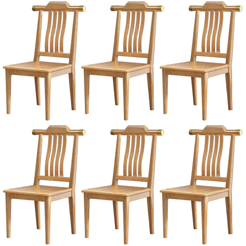 Traditional Armless Dining Room Chair Home Solid Wood Dining Chair