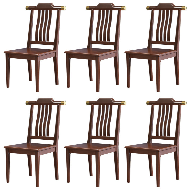 Traditional Armless Dining Room Chair Home Solid Wood Dining Chair