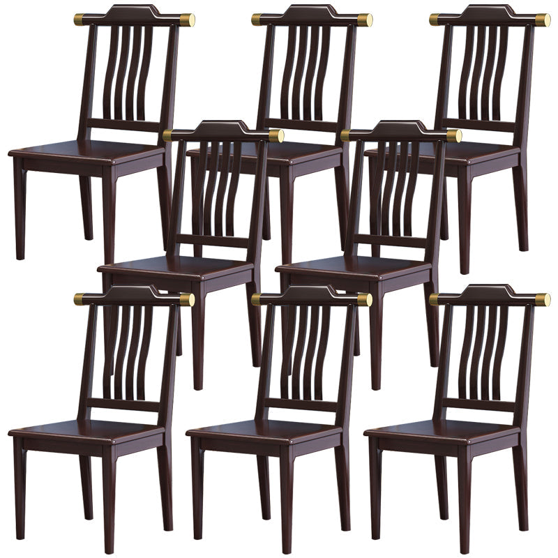 Traditional Armless Dining Room Chair Home Solid Wood Dining Chair