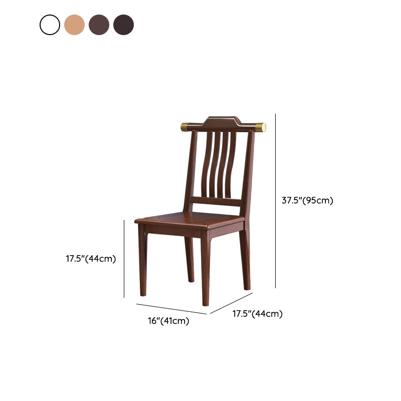 Traditional Armless Dining Room Chair Home Solid Wood Dining Chair