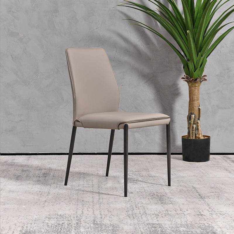 Faux Leather Parsons Dining Chair Dining Room Upholstered Chair Clearhalo 'Dining Chairs' 'Dining Tables & Seating' 'dining_chair' 'furn' 'furn_dining_chair' 'Furniture' 'Kitchen & Dining Furniture' 7075123