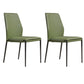 Faux Leather Parsons Dining Chair Dining Room Upholstered Chair Green 2 Piece Set Clearhalo 'Dining Chairs' 'Dining Tables & Seating' 'dining_chair' 'furn' 'furn_dining_chair' 'Furniture' 'Kitchen & Dining Furniture' 7075124