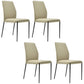 Faux Leather Parsons Dining Chair Dining Room Upholstered Chair Cream Gray 4 Piece Set Clearhalo 'Dining Chairs' 'Dining Tables & Seating' 'dining_chair' 'furn' 'furn_dining_chair' 'Furniture' 'Kitchen & Dining Furniture' 7075131