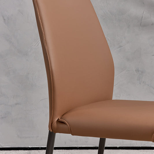 Faux Leather Parsons Dining Chair Dining Room Upholstered Chair Clearhalo 'Dining Chairs' 'Dining Tables & Seating' 'dining_chair' 'furn' 'furn_dining_chair' 'Furniture' 'Kitchen & Dining Furniture' 7075132