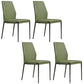 Faux Leather Parsons Dining Chair Dining Room Upholstered Chair Green 4 Piece Set Clearhalo 'Dining Chairs' 'Dining Tables & Seating' 'dining_chair' 'furn' 'furn_dining_chair' 'Furniture' 'Kitchen & Dining Furniture' 7075133