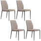 Faux Leather Parsons Dining Chair Dining Room Upholstered Chair Light Gray 4 Piece Set Clearhalo 'Dining Chairs' 'Dining Tables & Seating' 'dining_chair' 'furn' 'furn_dining_chair' 'Furniture' 'Kitchen & Dining Furniture' 7075135