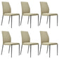 Faux Leather Parsons Dining Chair Dining Room Upholstered Chair Cream Gray 6 Piece Set Clearhalo 'Dining Chairs' 'Dining Tables & Seating' 'dining_chair' 'furn' 'furn_dining_chair' 'Furniture' 'Kitchen & Dining Furniture' 7075141