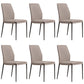 Faux Leather Parsons Dining Chair Dining Room Upholstered Chair Light Gray 6 Piece Set Clearhalo 'Dining Chairs' 'Dining Tables & Seating' 'dining_chair' 'furn' 'furn_dining_chair' 'Furniture' 'Kitchen & Dining Furniture' 7075143
