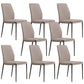 Faux Leather Parsons Dining Chair Dining Room Upholstered Chair Light Gray 8 Piece Set Clearhalo 'Dining Chairs' 'Dining Tables & Seating' 'dining_chair' 'furn' 'furn_dining_chair' 'Furniture' 'Kitchen & Dining Furniture' 7075148