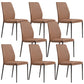 Faux Leather Parsons Dining Chair Dining Room Upholstered Chair Brown 8 Piece Set Clearhalo 'Dining Chairs' 'Dining Tables & Seating' 'dining_chair' 'furn' 'furn_dining_chair' 'Furniture' 'Kitchen & Dining Furniture' 7075150