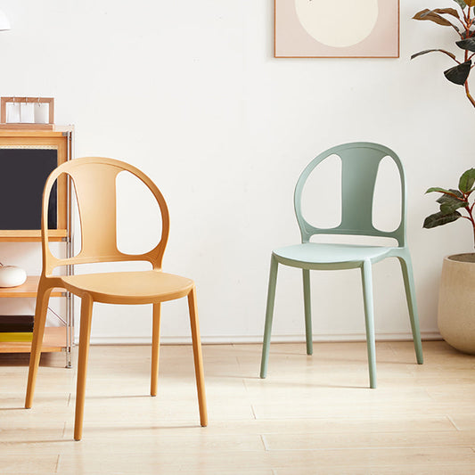 Dining Room Plastic Dining Chair Contemporary Stacking Side Chair Clearhalo 'Dining Chairs' 'Dining Tables & Seating' 'dining_chair' 'furn' 'furn_dining_chair' 'Furniture' 'Kitchen & Dining Furniture' 7075152