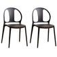 Dining Room Plastic Dining Chair Contemporary Stacking Side Chair Black 2 Piece Set Clearhalo 'Dining Chairs' 'Dining Tables & Seating' 'dining_chair' 'furn' 'furn_dining_chair' 'Furniture' 'Kitchen & Dining Furniture' 7075154
