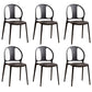 Dining Room Plastic Dining Chair Contemporary Stacking Side Chair Black 6 Piece Set Clearhalo 'Dining Chairs' 'Dining Tables & Seating' 'dining_chair' 'furn' 'furn_dining_chair' 'Furniture' 'Kitchen & Dining Furniture' 7075158