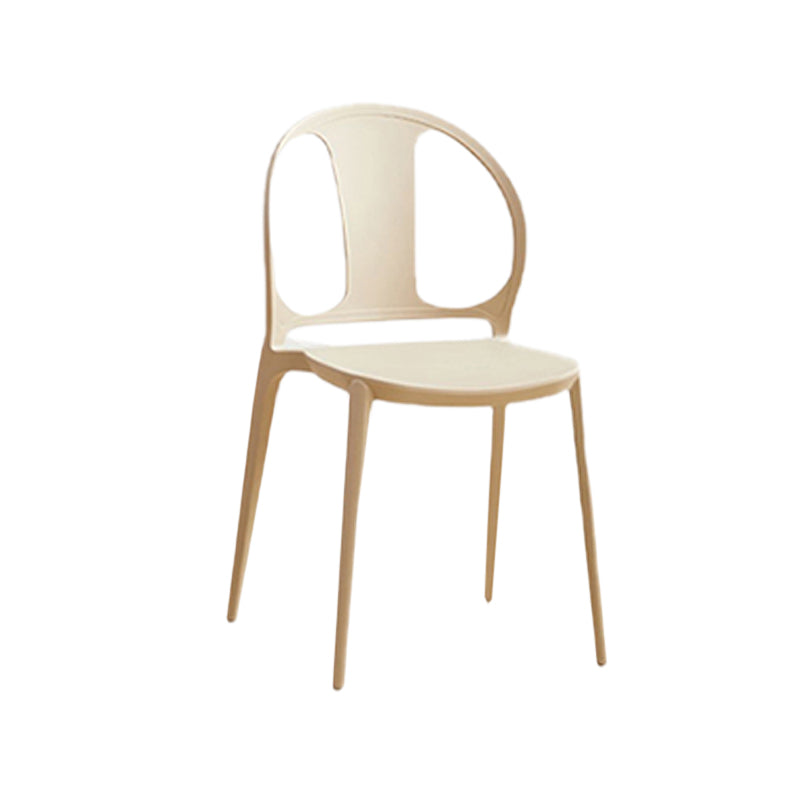 Dining Room Plastic Dining Chair Contemporary Stacking Side Chair Clearhalo 'Dining Chairs' 'Dining Tables & Seating' 'dining_chair' 'furn' 'furn_dining_chair' 'Furniture' 'Kitchen & Dining Furniture' 7075160