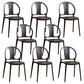 Dining Room Plastic Dining Chair Contemporary Stacking Side Chair Black 8 Piece Set Clearhalo 'Dining Chairs' 'Dining Tables & Seating' 'dining_chair' 'furn' 'furn_dining_chair' 'Furniture' 'Kitchen & Dining Furniture' 7075161
