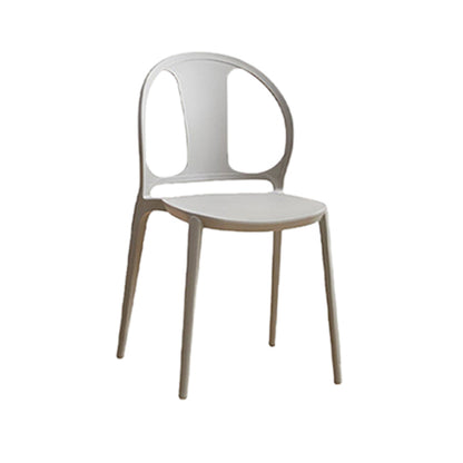 Dining Room Plastic Dining Chair Contemporary Stacking Side Chair Grey 1 Piece Clearhalo 'Dining Chairs' 'Dining Tables & Seating' 'dining_chair' 'furn' 'furn_dining_chair' 'Furniture' 'Kitchen & Dining Furniture' 7075162