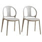 Dining Room Plastic Dining Chair Contemporary Stacking Side Chair Grey 2 Piece Set Clearhalo 'Dining Chairs' 'Dining Tables & Seating' 'dining_chair' 'furn' 'furn_dining_chair' 'Furniture' 'Kitchen & Dining Furniture' 7075165