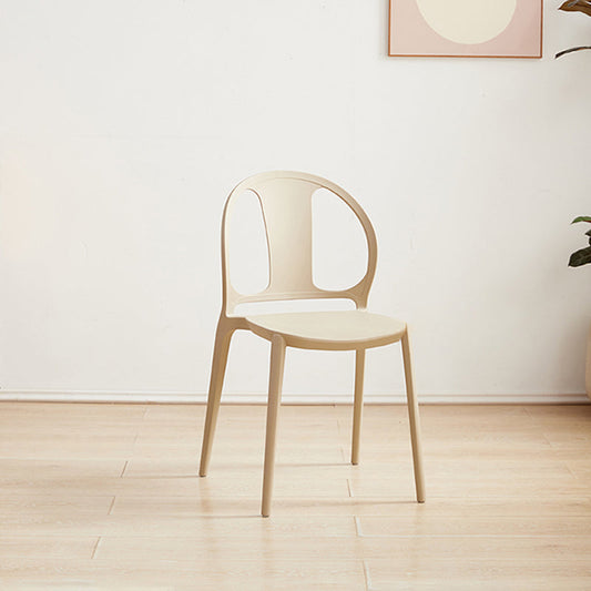 Dining Room Plastic Dining Chair Contemporary Stacking Side Chair Clearhalo 'Dining Chairs' 'Dining Tables & Seating' 'dining_chair' 'furn' 'furn_dining_chair' 'Furniture' 'Kitchen & Dining Furniture' 7075168