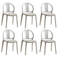 Dining Room Plastic Dining Chair Contemporary Stacking Side Chair Grey 6 Piece Set Clearhalo 'Dining Chairs' 'Dining Tables & Seating' 'dining_chair' 'furn' 'furn_dining_chair' 'Furniture' 'Kitchen & Dining Furniture' 7075169