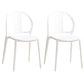 Dining Room Plastic Dining Chair Contemporary Stacking Side Chair White 2 Piece Set Clearhalo 'Dining Chairs' 'Dining Tables & Seating' 'dining_chair' 'furn' 'furn_dining_chair' 'Furniture' 'Kitchen & Dining Furniture' 7075174