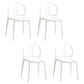 Dining Room Plastic Dining Chair Contemporary Stacking Side Chair White 4 Piece Set Clearhalo 'Dining Chairs' 'Dining Tables & Seating' 'dining_chair' 'furn' 'furn_dining_chair' 'Furniture' 'Kitchen & Dining Furniture' 7075175