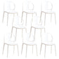 Dining Room Plastic Dining Chair Contemporary Stacking Side Chair White 8 Piece Set Clearhalo 'Dining Chairs' 'Dining Tables & Seating' 'dining_chair' 'furn' 'furn_dining_chair' 'Furniture' 'Kitchen & Dining Furniture' 7075177