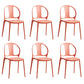 Dining Room Plastic Dining Chair Contemporary Stacking Side Chair Red 6 Piece Set Clearhalo 'Dining Chairs' 'Dining Tables & Seating' 'dining_chair' 'furn' 'furn_dining_chair' 'Furniture' 'Kitchen & Dining Furniture' 7075181