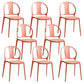 Dining Room Plastic Dining Chair Contemporary Stacking Side Chair Red 8 Piece Set Clearhalo 'Dining Chairs' 'Dining Tables & Seating' 'dining_chair' 'furn' 'furn_dining_chair' 'Furniture' 'Kitchen & Dining Furniture' 7075182