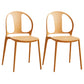 Dining Room Plastic Dining Chair Contemporary Stacking Side Chair Brown 2 Piece Set Clearhalo 'Dining Chairs' 'Dining Tables & Seating' 'dining_chair' 'furn' 'furn_dining_chair' 'Furniture' 'Kitchen & Dining Furniture' 7075189