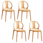 Dining Room Plastic Dining Chair Contemporary Stacking Side Chair Brown 4 Piece Set Clearhalo 'Dining Chairs' 'Dining Tables & Seating' 'dining_chair' 'furn' 'furn_dining_chair' 'Furniture' 'Kitchen & Dining Furniture' 7075190