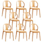 Dining Room Plastic Dining Chair Contemporary Stacking Side Chair Brown 8 Piece Set Clearhalo 'Dining Chairs' 'Dining Tables & Seating' 'dining_chair' 'furn' 'furn_dining_chair' 'Furniture' 'Kitchen & Dining Furniture' 7075192