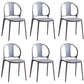 Dining Room Plastic Dining Chair Contemporary Stacking Side Chair Blue 6 Piece Set Clearhalo 'Dining Chairs' 'Dining Tables & Seating' 'dining_chair' 'furn' 'furn_dining_chair' 'Furniture' 'Kitchen & Dining Furniture' 7075196
