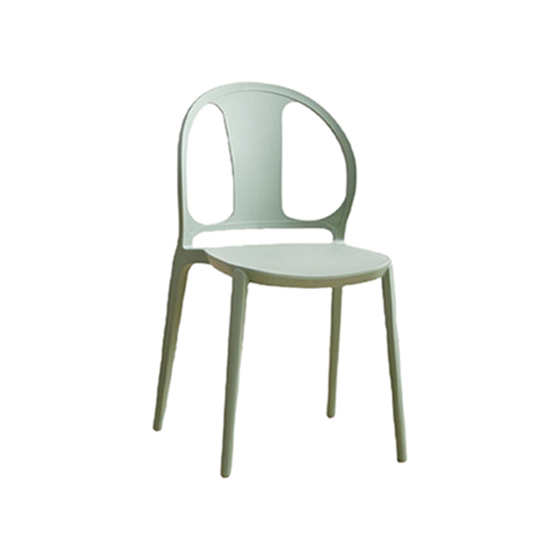Dining Room Plastic Dining Chair Contemporary Stacking Side Chair Green 1 Piece Clearhalo 'Dining Chairs' 'Dining Tables & Seating' 'dining_chair' 'furn' 'furn_dining_chair' 'Furniture' 'Kitchen & Dining Furniture' 7075198
