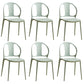 Dining Room Plastic Dining Chair Contemporary Stacking Side Chair Green 6 Piece Set Clearhalo 'Dining Chairs' 'Dining Tables & Seating' 'dining_chair' 'furn' 'furn_dining_chair' 'Furniture' 'Kitchen & Dining Furniture' 7075201