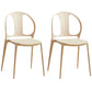 Dining Room Plastic Dining Chair Contemporary Stacking Side Chair Khaki 2 Piece Set Clearhalo 'Dining Chairs' 'Dining Tables & Seating' 'dining_chair' 'furn' 'furn_dining_chair' 'Furniture' 'Kitchen & Dining Furniture' 7075204